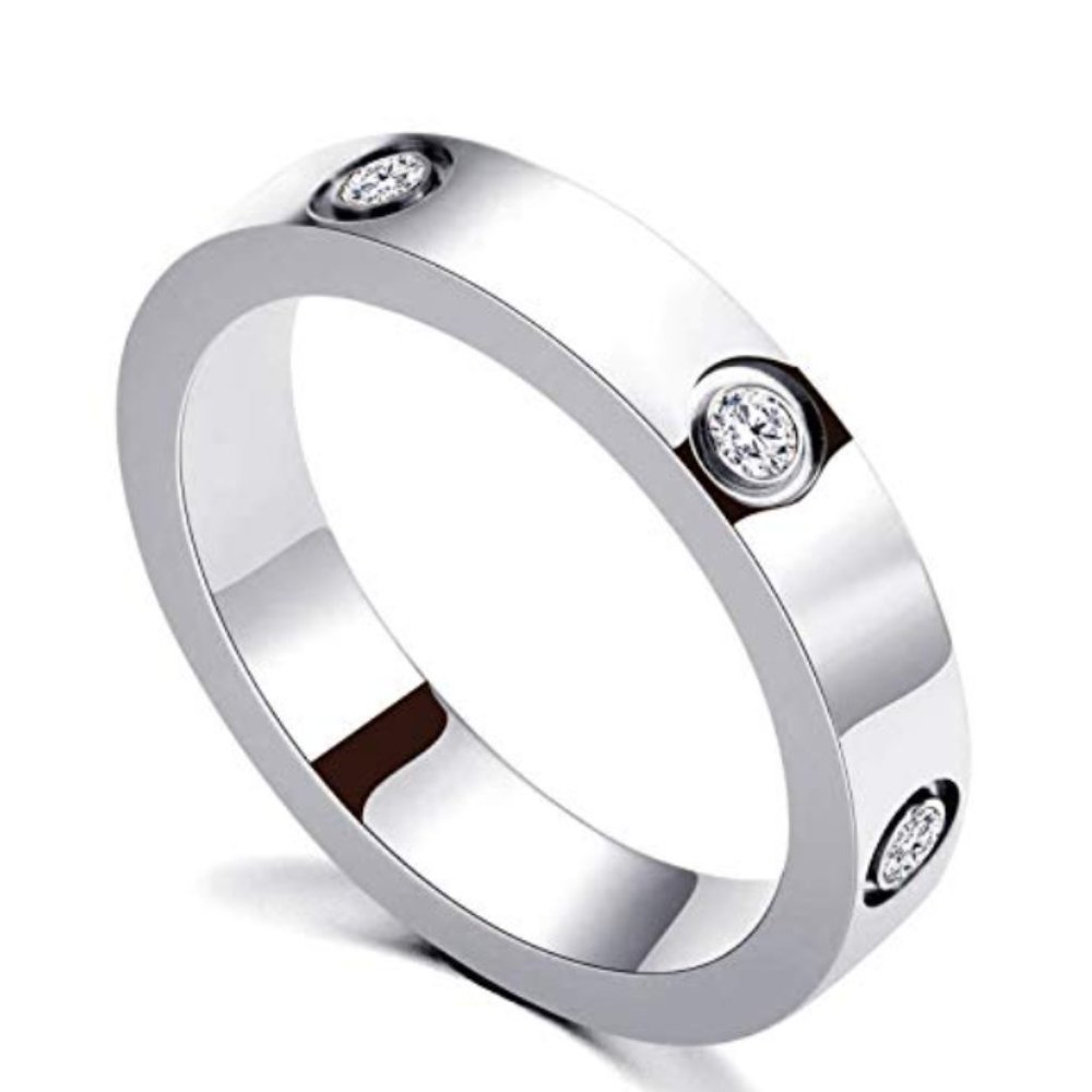 Silver Plated Cubic Zirconia Promise Ring